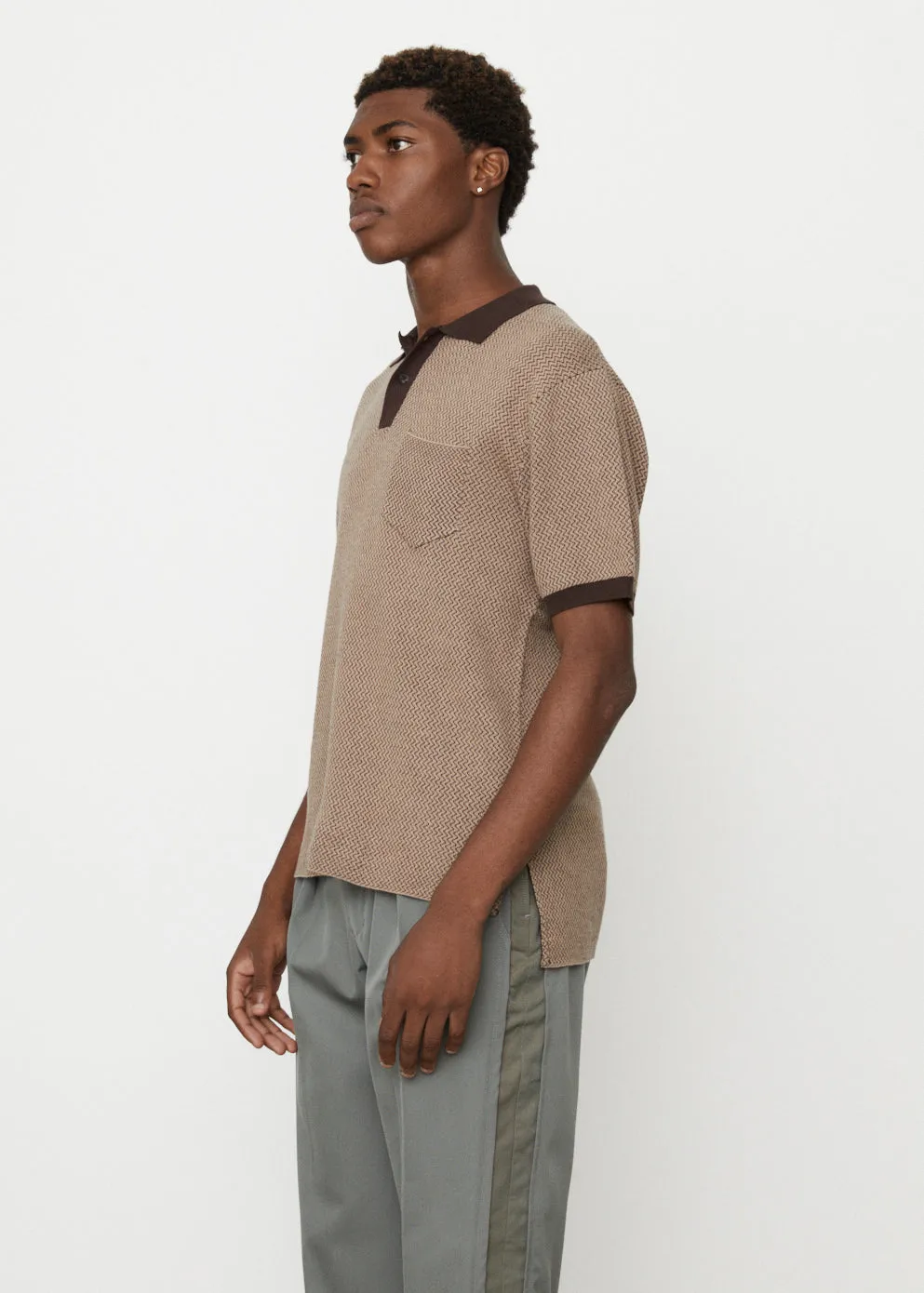 2-Tone Knit Polo
