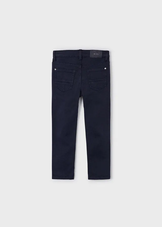 5-Pocket Slim Fit Pants, Navy, 517