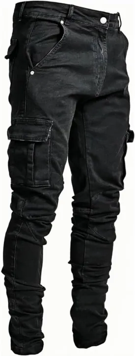 ABSECAI Men's Ripped Jeans Slim Fit Skinny Stretch Jeans Pant