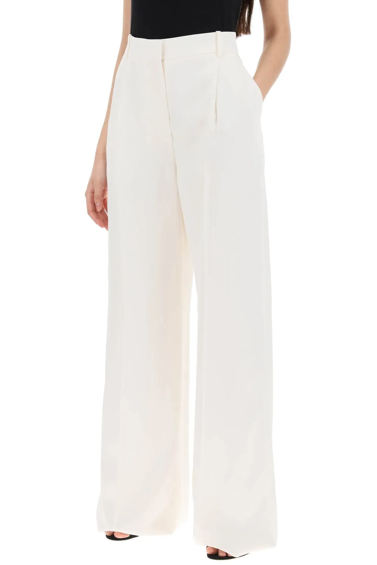 Alexander Mcqueen Double Pleated Palazzo Pants With