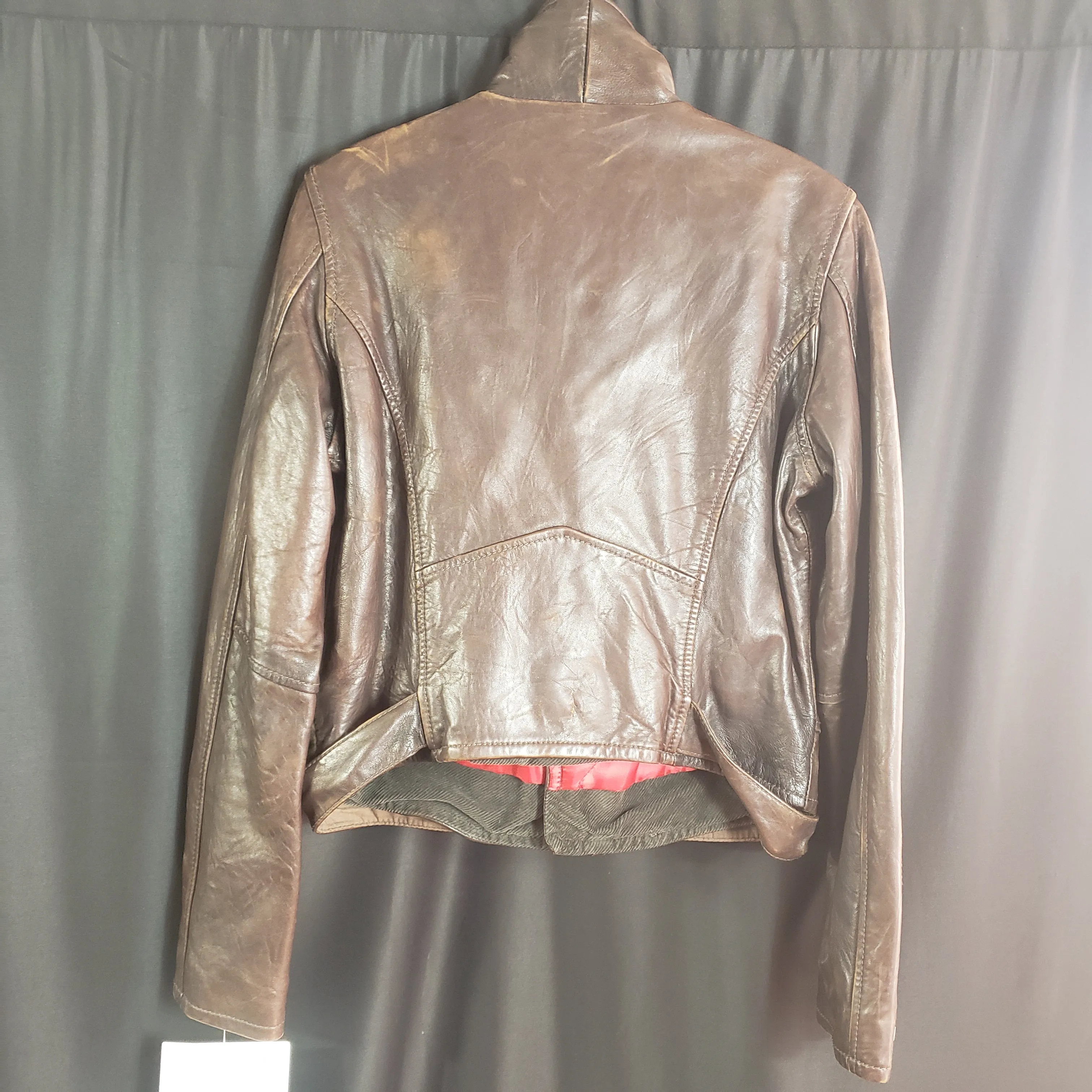 American Eagle Outfitters Brown Leather Motorcycle Jacket Size M