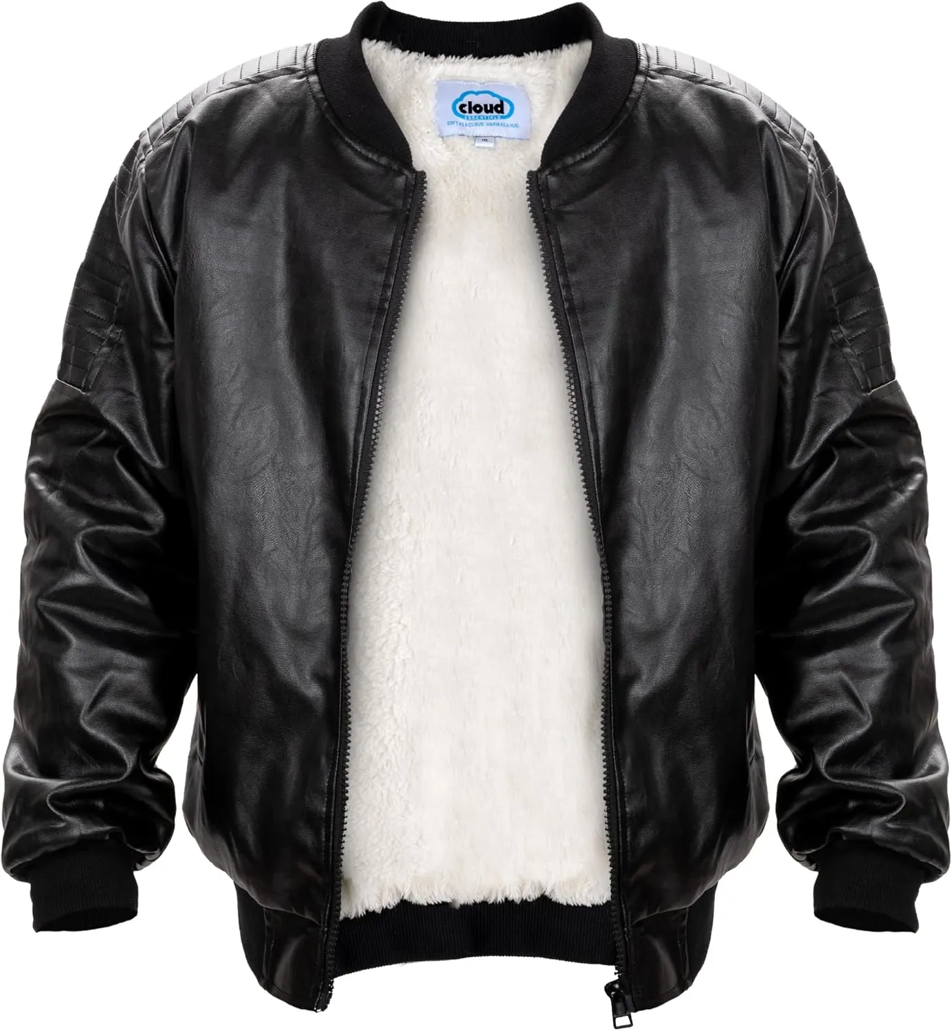 Boys Leather Jackets, Faux Fur Motorcycle PU Toddlers 4-14