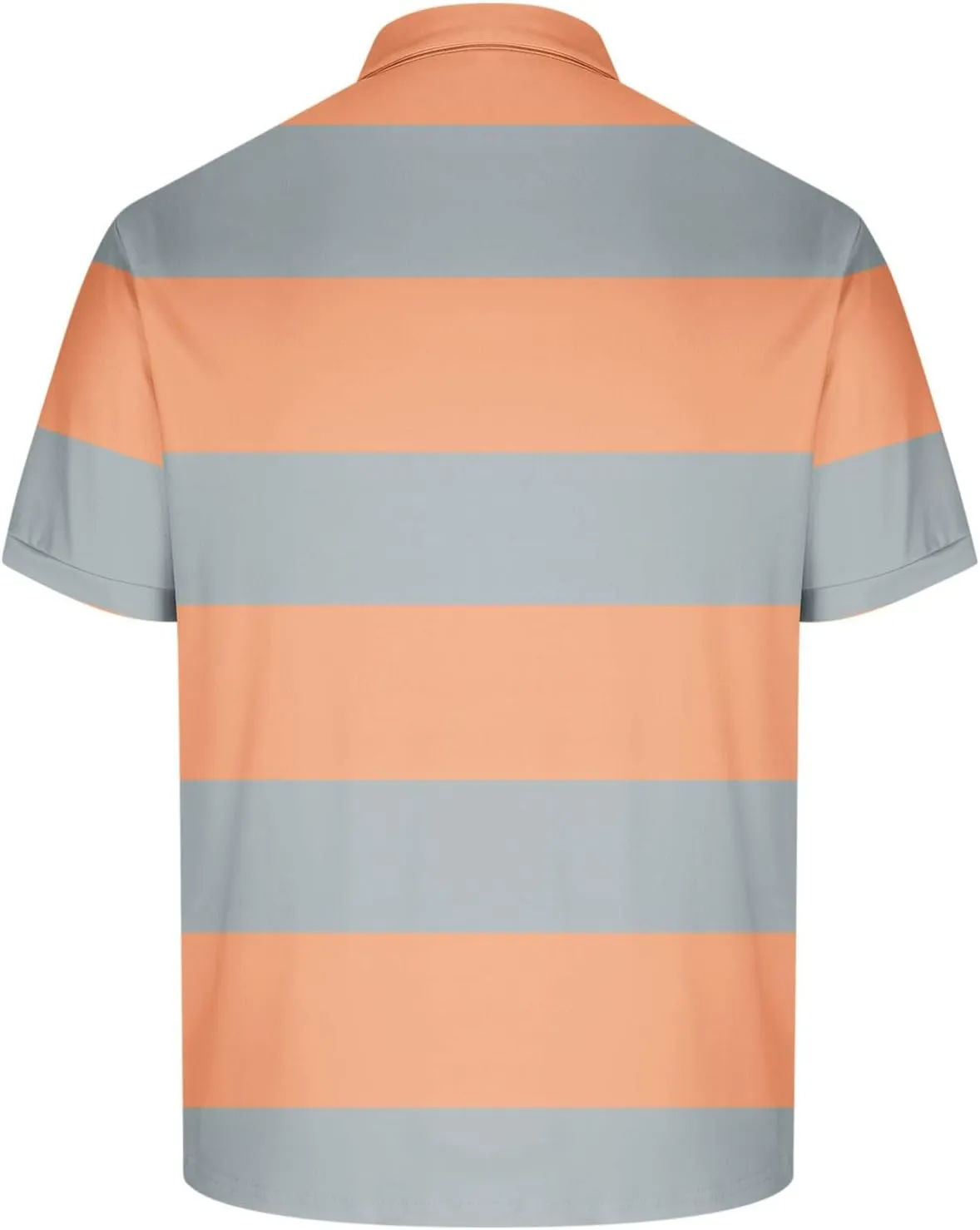 Color Block Golf Shirts for Men Short Sleeve Regular Fit Moisture Wicking Performance Casual Striped Mens Polo Shirts