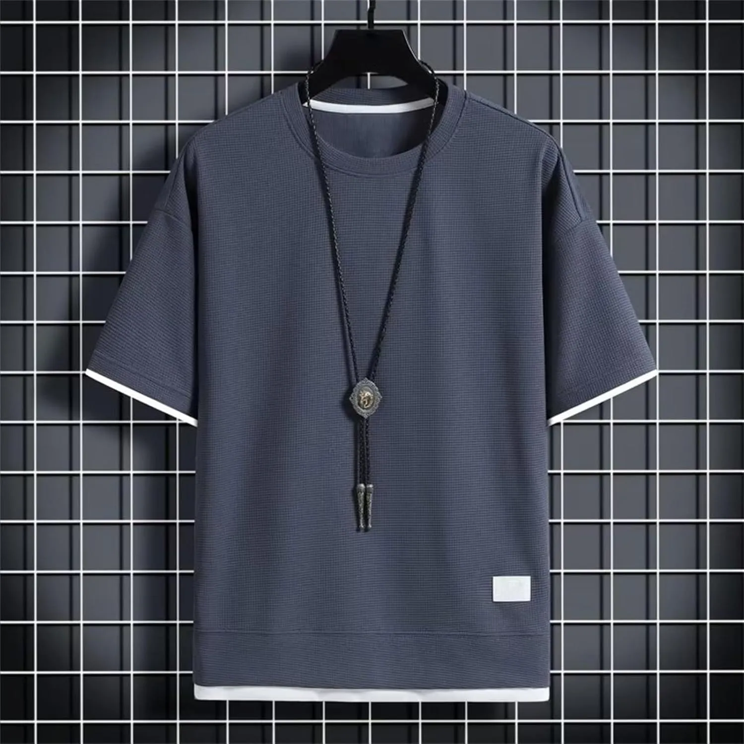 CRNTCEM Mens Crew Neck Oversized Workout T Shirts Loose Fit Athletic Running Streetwear Tees Summer Short Sleeve T-Shirts