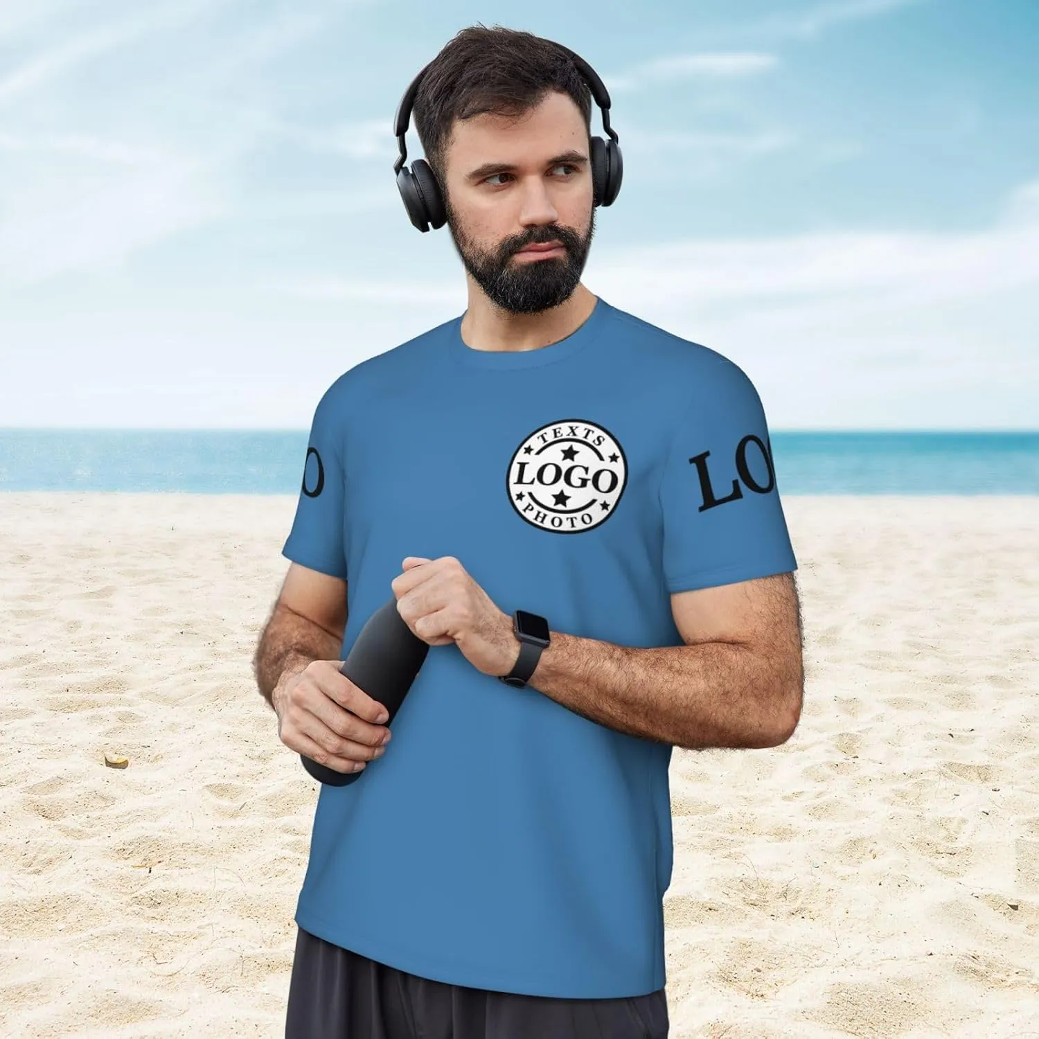 Custom T Shirts for Men Custom Tshirts Unisex Add Text Logo Photo Personalized Tshirts Customized T Shirts Front Back