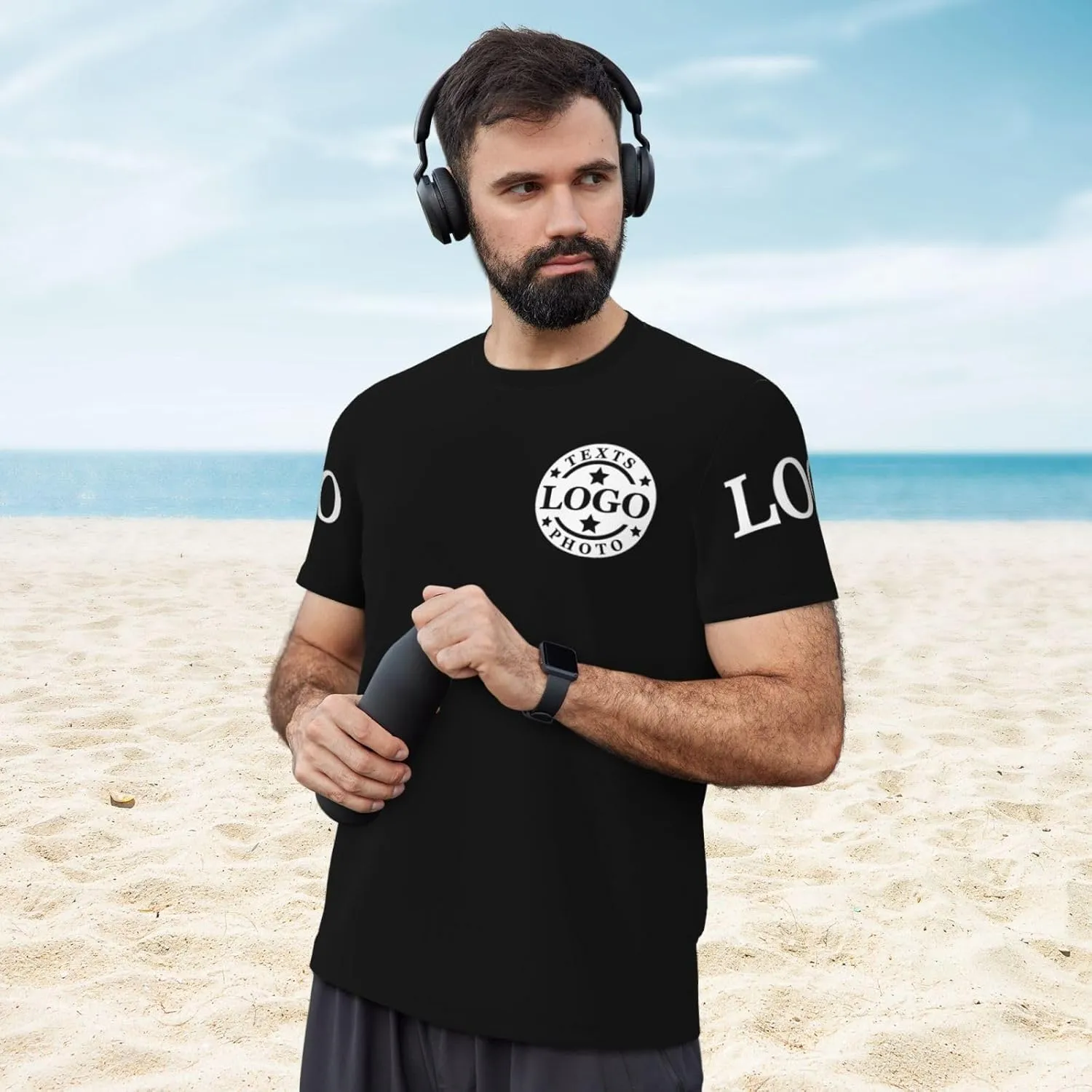 Custom T Shirts for Men Custom Tshirts Unisex Add Text Logo Photo Personalized Tshirts Customized T Shirts Front Back