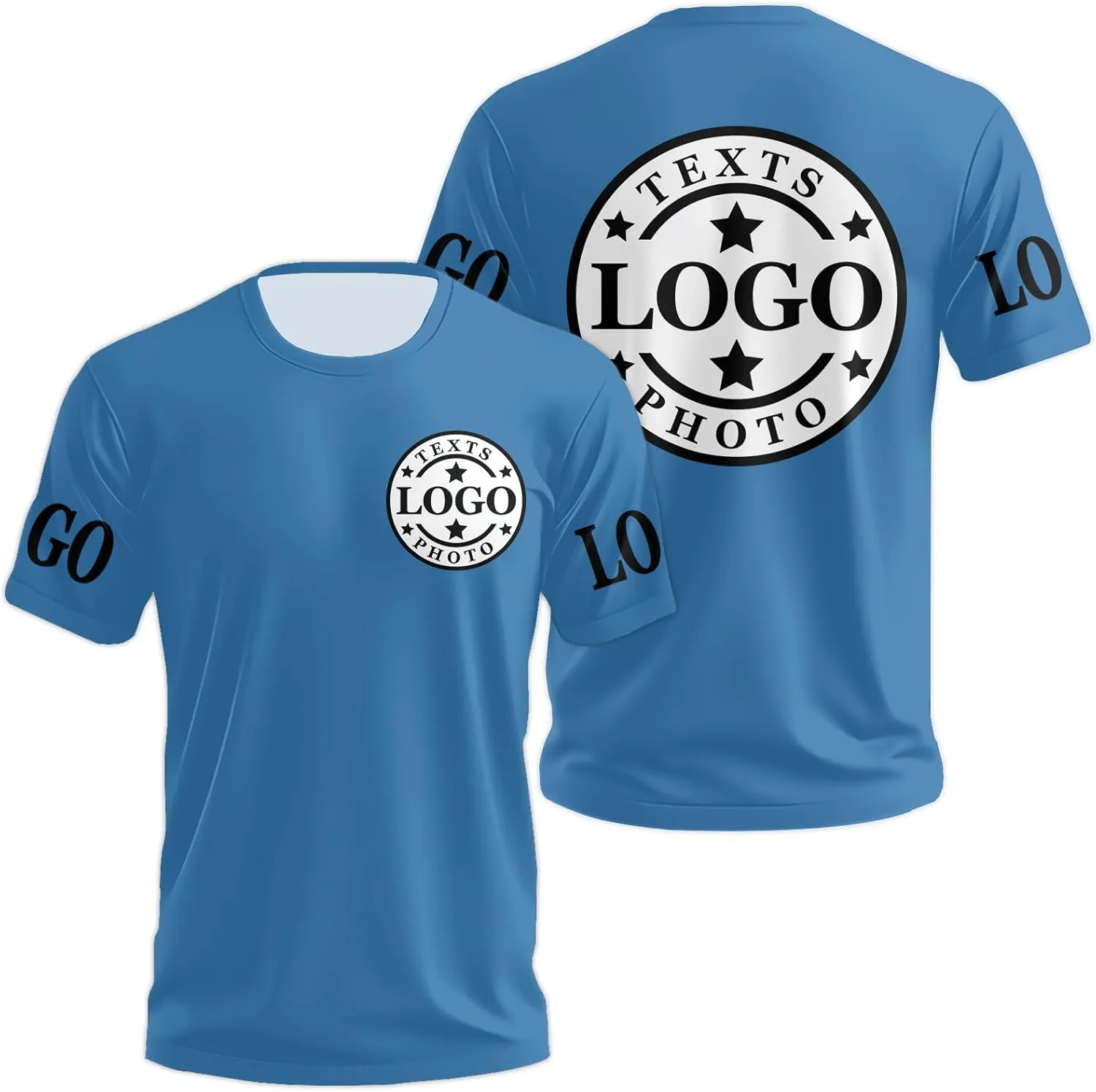 Custom T Shirts for Men Custom Tshirts Unisex Add Text Logo Photo Personalized Tshirts Customized T Shirts Front Back