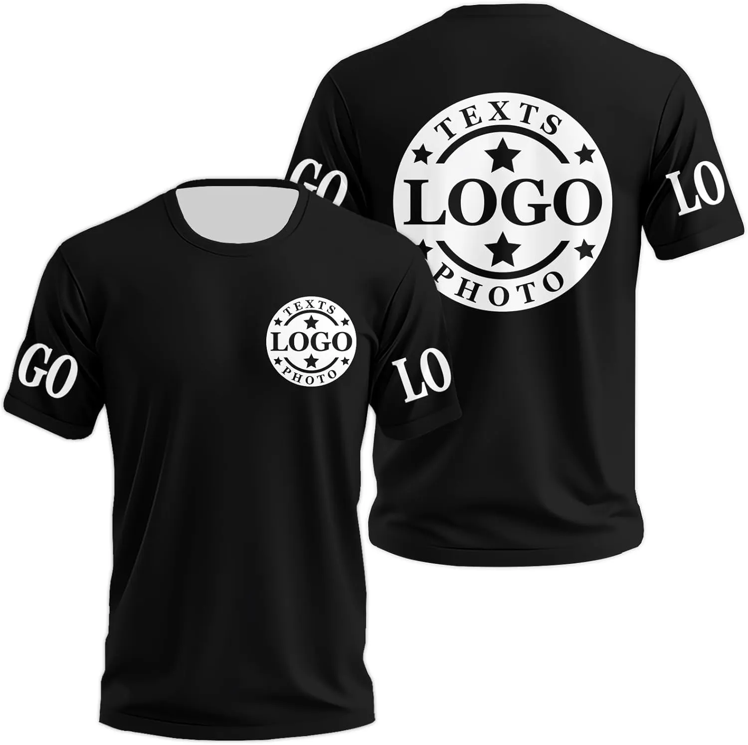 Custom T Shirts for Men Custom Tshirts Unisex Add Text Logo Photo Personalized Tshirts Customized T Shirts Front Back