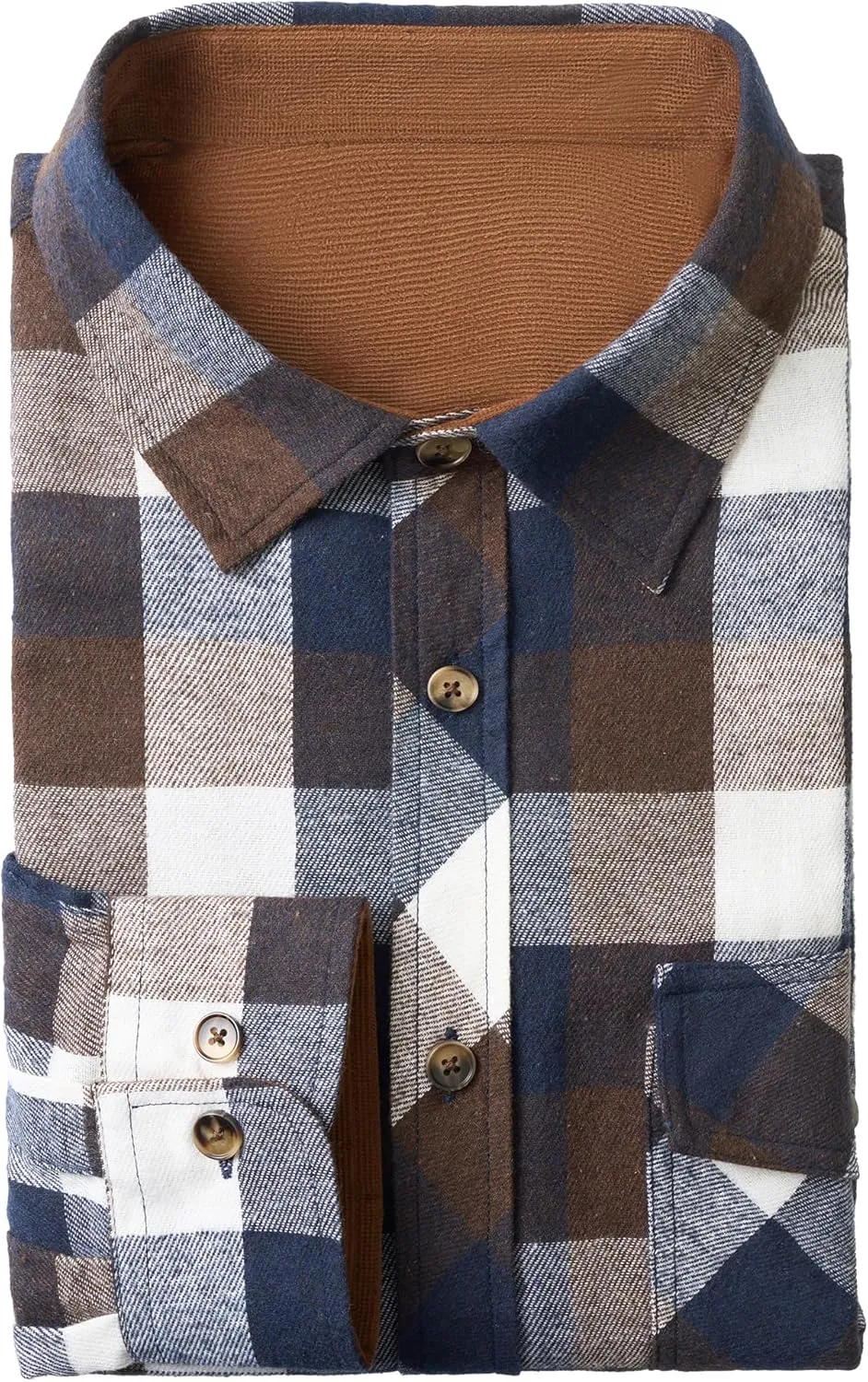 DEMEANOR Mens Flannel Shirts Long Sleeve Plaid Button Down Shirt Cotton Flannel Shirt for Men Shirts Casual Work Shirts