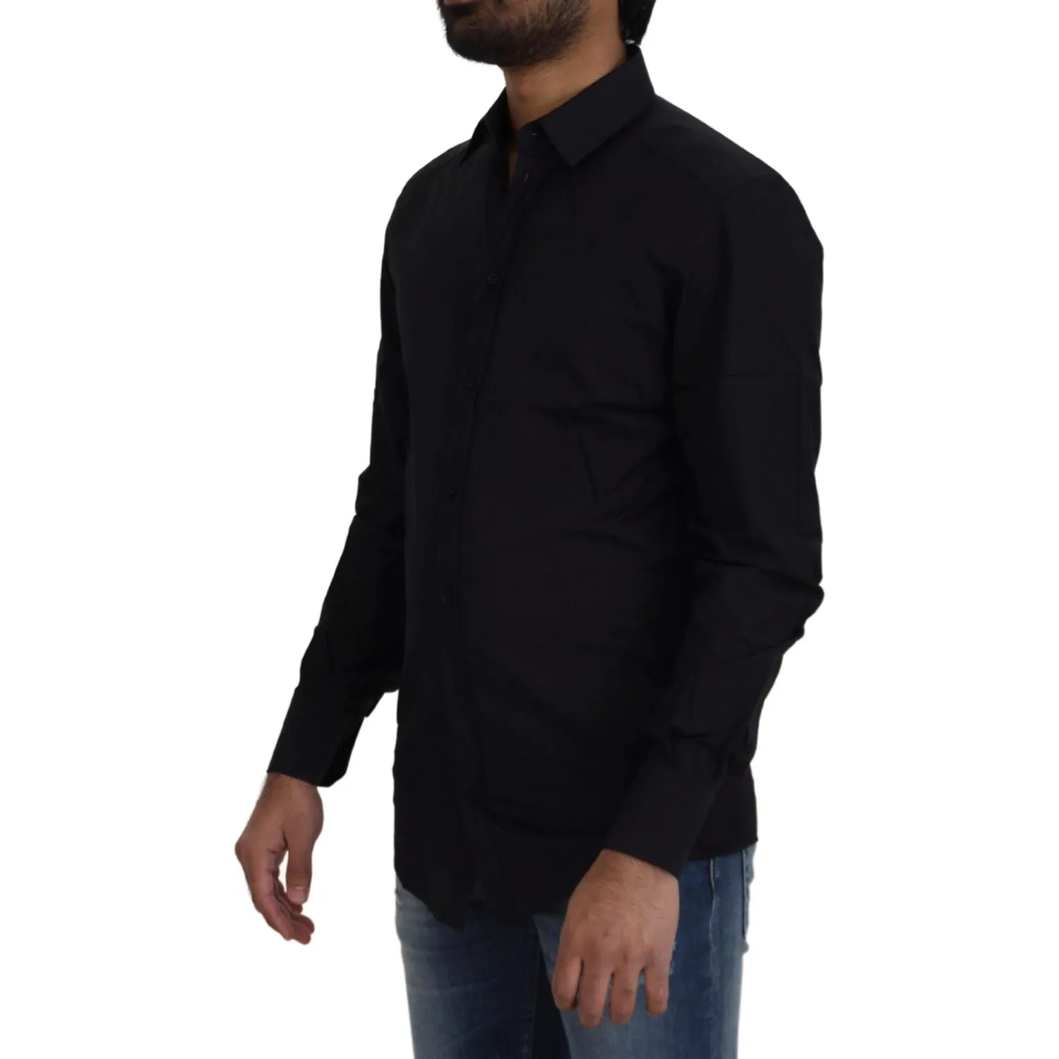 Dolce & Gabbana Chic Black Cotton Dress Shirt