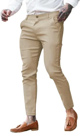 GINGTTO Mens Dress Pants Slim Fit Chino Pants for Men Stretch