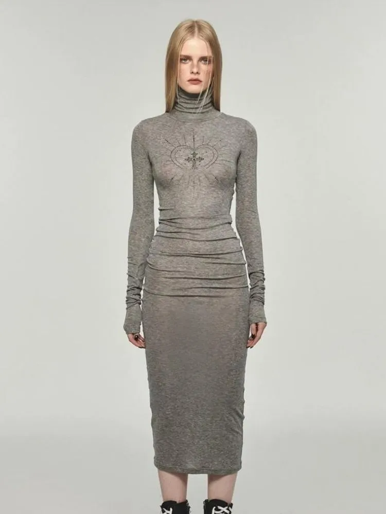 High neck slim fit inner dress【s0000004130】