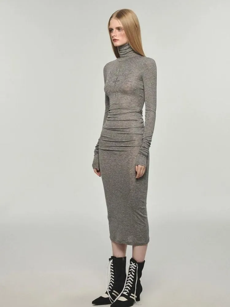 High neck slim fit inner dress【s0000004130】