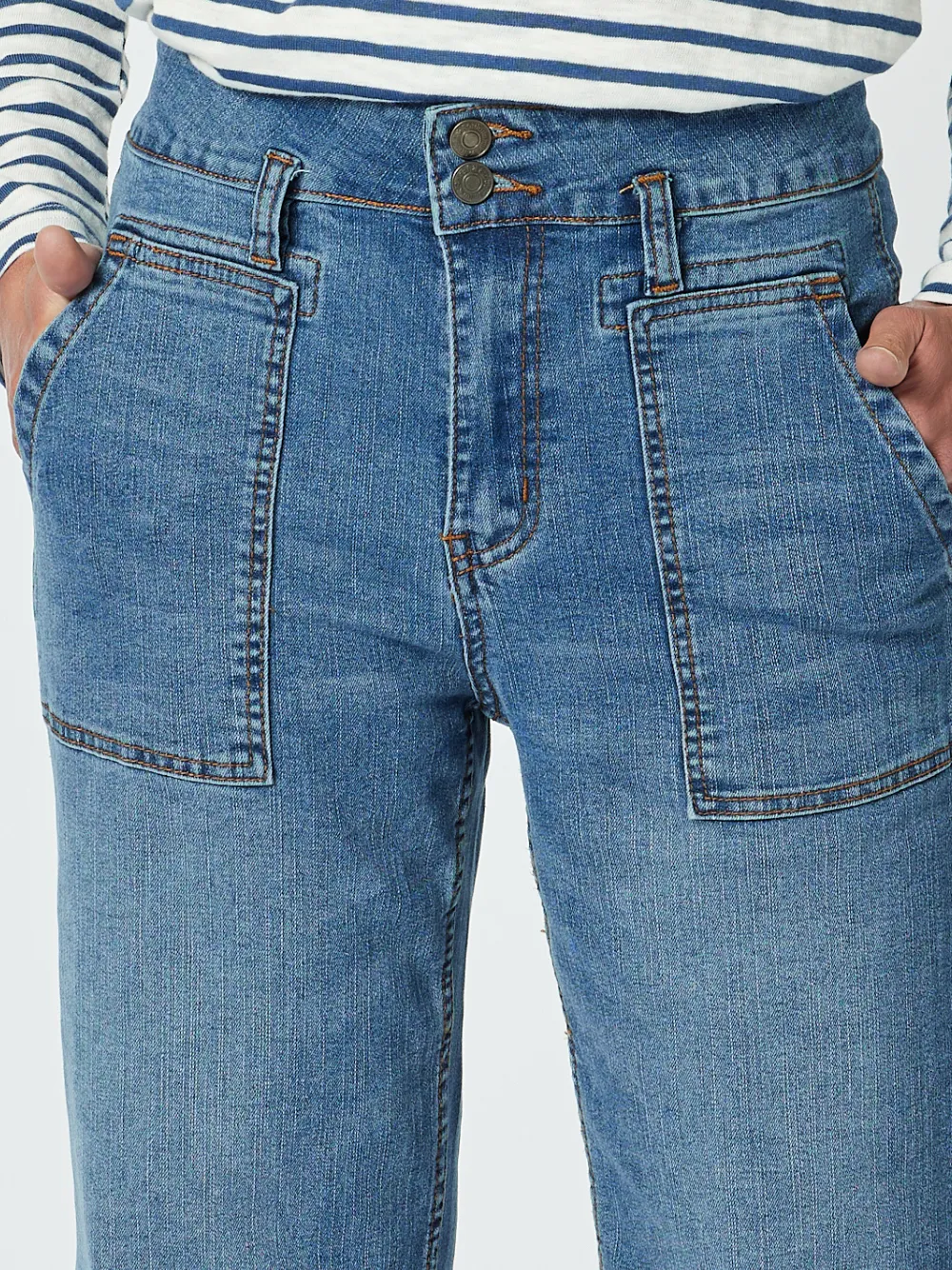 Hudson High Rise Wide Leg Jean - Denim