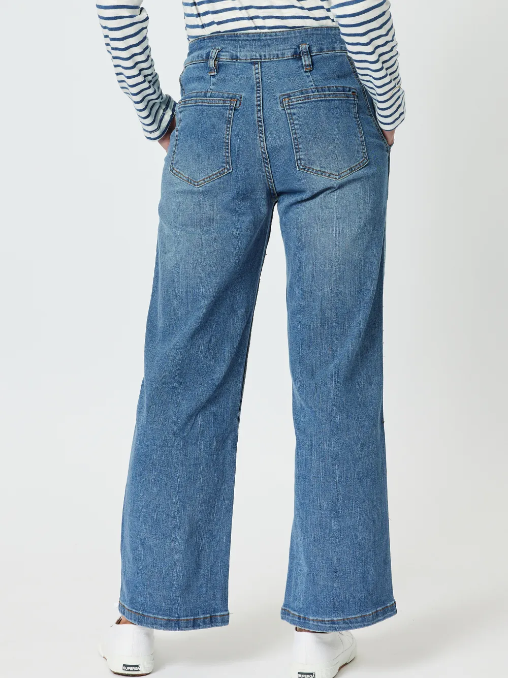 Hudson High Rise Wide Leg Jean - Denim