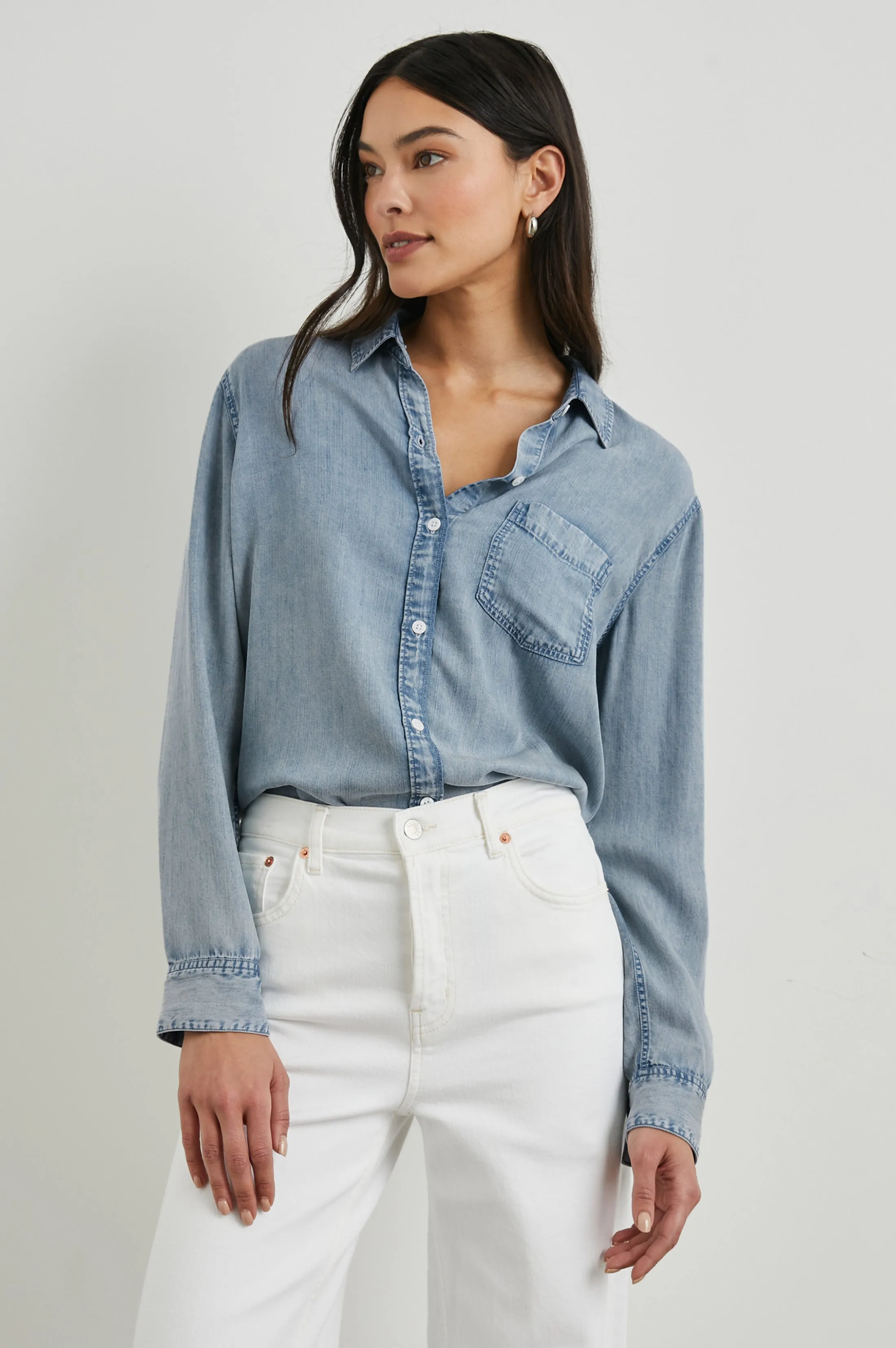 INGRID SHIRT - MED VINTAGE 
CLOUD WASH