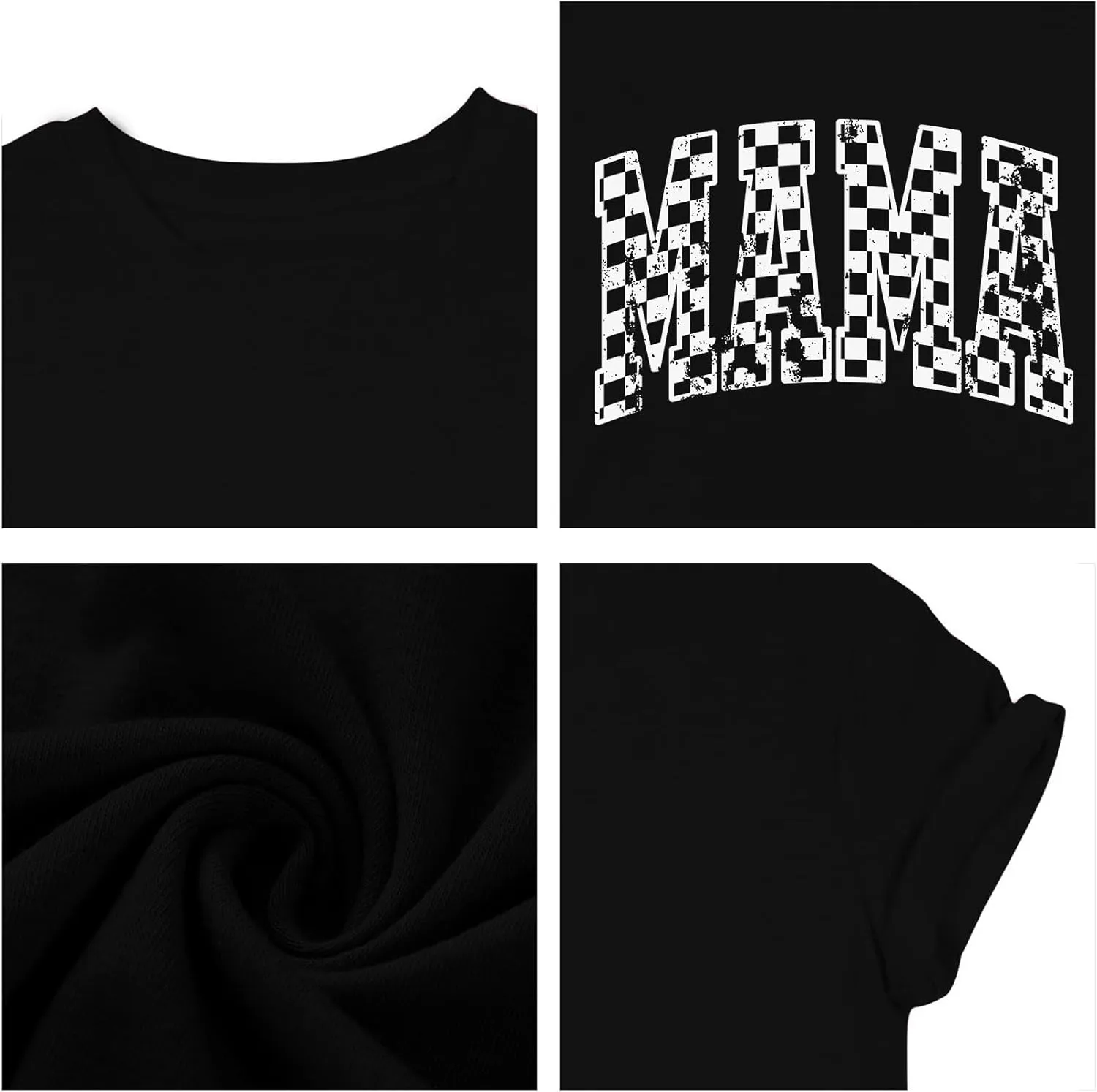 LAZYCHILD Mama Oversized Shirts for Women: Mom Oversized Graphic T-Shirt Mama Letter Print Short Sleeve Tops