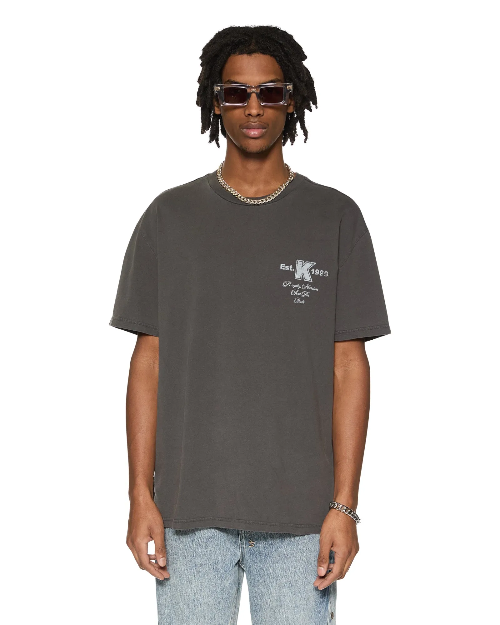 LOCK UP BIGGIE SS TEE FADED BLACK