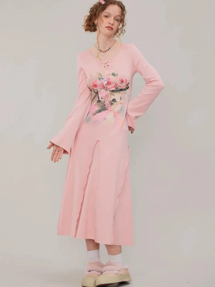 Long-sleeved slim fit dress【s0000003114】