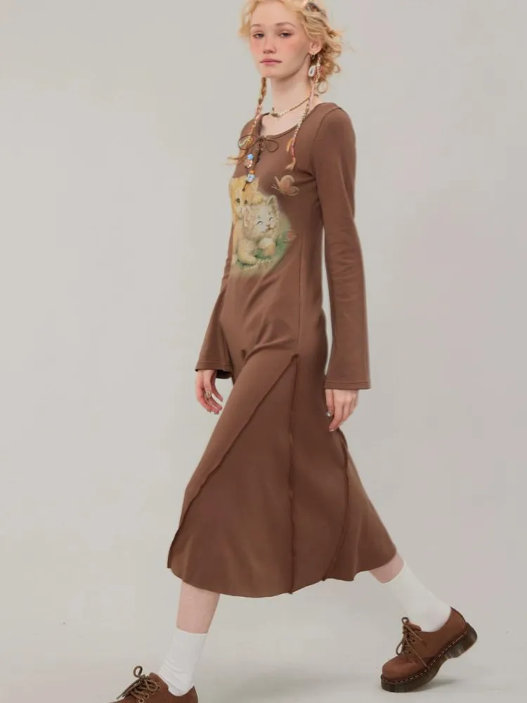 Long-sleeved slim fit dress【s0000003114】