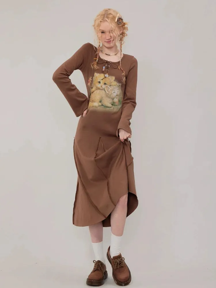 Long-sleeved slim fit dress【s0000003114】