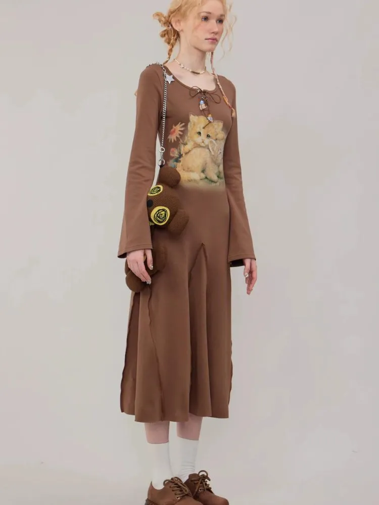 Long-sleeved slim fit dress【s0000003114】