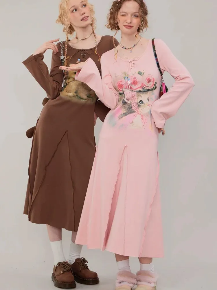 Long-sleeved slim fit dress【s0000003114】