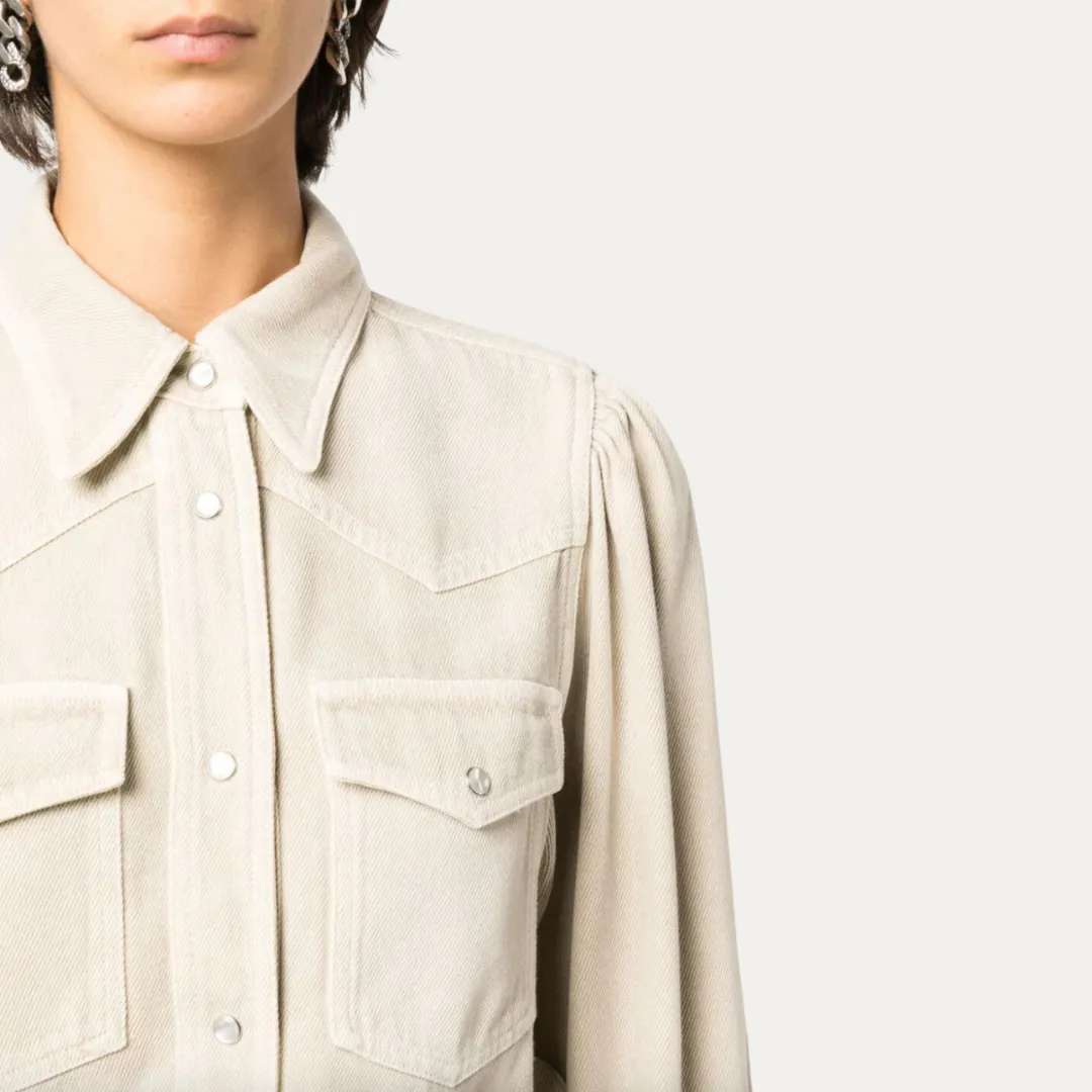 Marant Etoile Tahisse Denim Shirt - Ecru