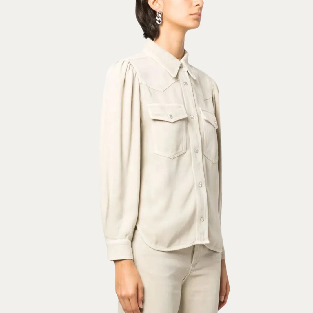 Marant Etoile Tahisse Denim Shirt - Ecru
