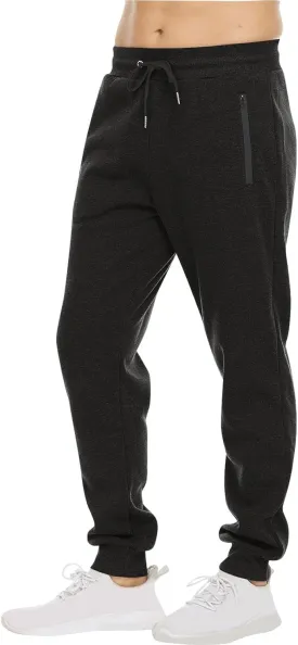 Mens Casual Drawstring Elastic Waist Fleece Baggy Loose Gym Athletic Running Straight Workout Jogger Trousers Pants