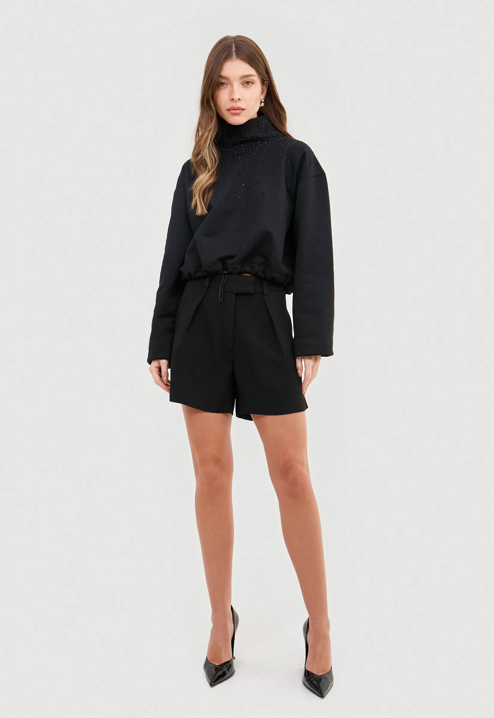 Moletom Cristais Diane - Preto
