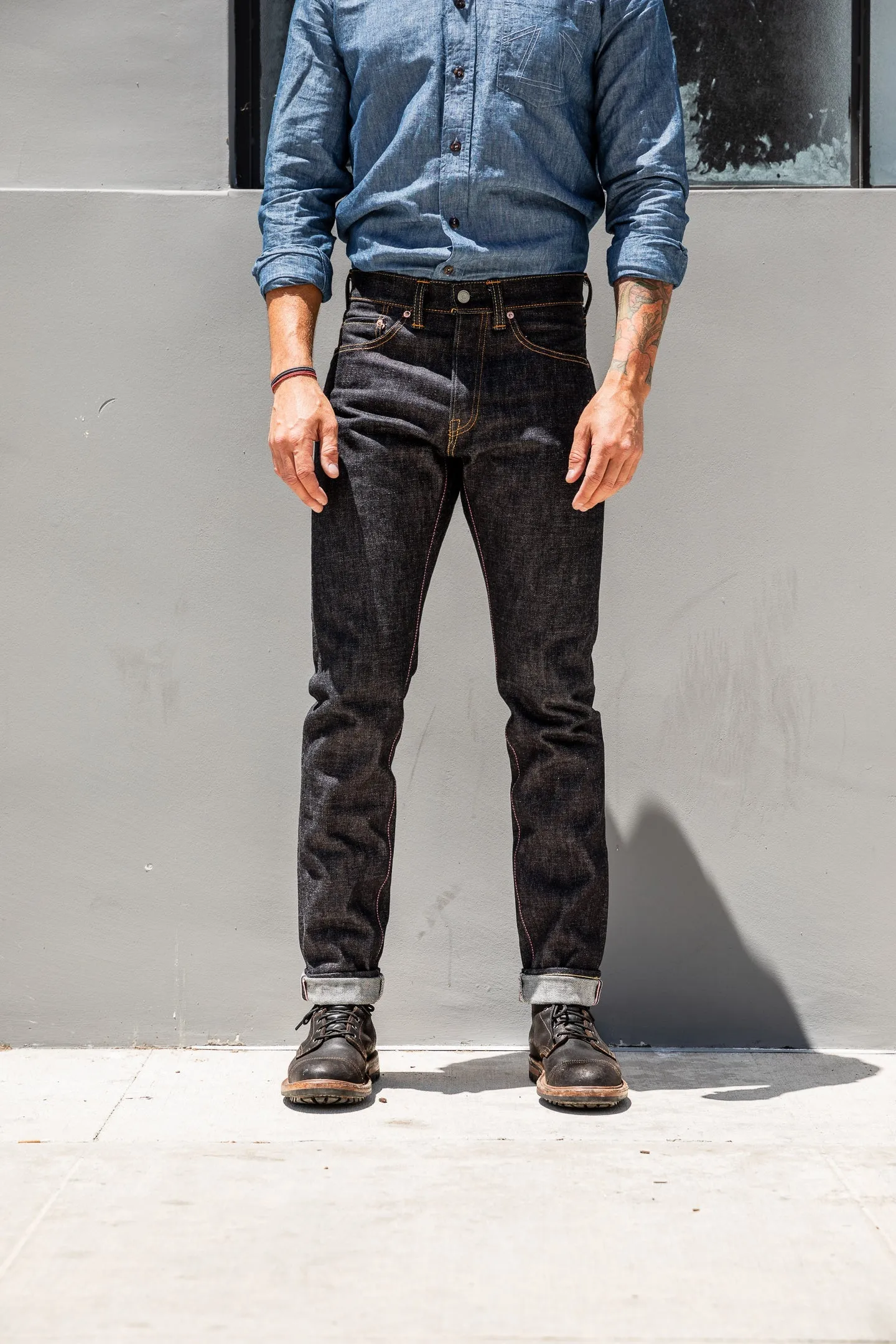 Momotaro - High Tapered - 18oz Zimbabwe w/ Battle Stripes