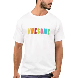 Nutcase Designer Round Neck Men's T-Shirt Wrinkle-Free Poly Cotton Tees - Awesome