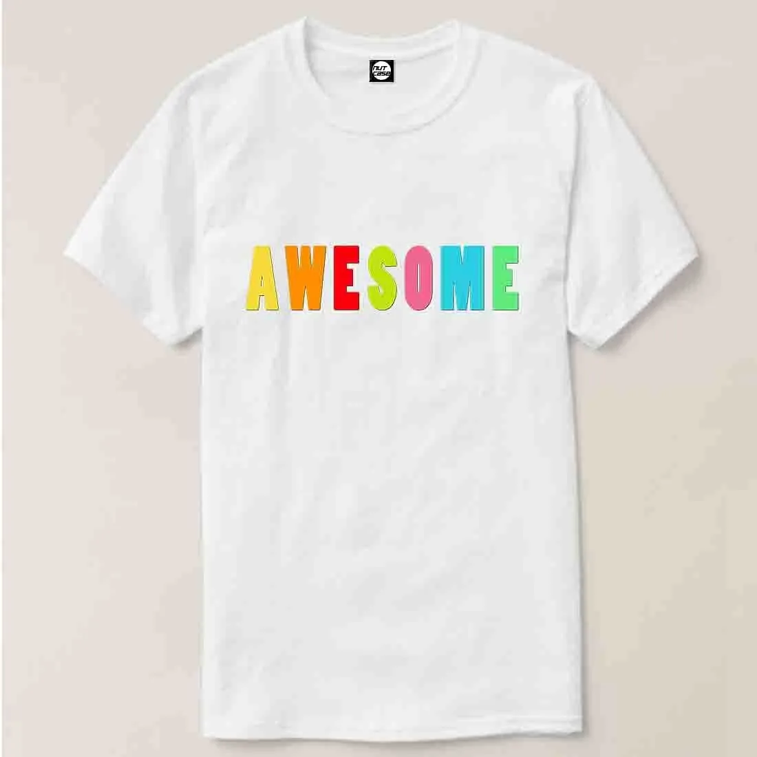 Nutcase Designer Round Neck Men's T-Shirt Wrinkle-Free Poly Cotton Tees - Awesome