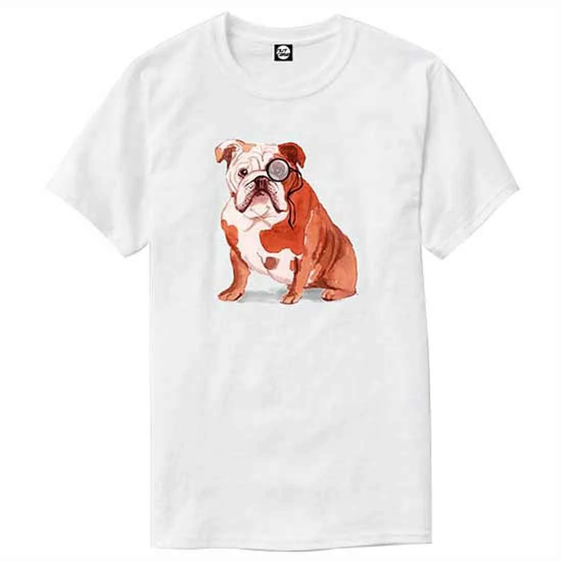 Nutcase Designer Round Neck Men's T-Shirt Wrinkle-Free Poly Cotton Tees - Brit Bulldog