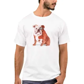 Nutcase Designer Round Neck Men's T-Shirt Wrinkle-Free Poly Cotton Tees - Brit Bulldog