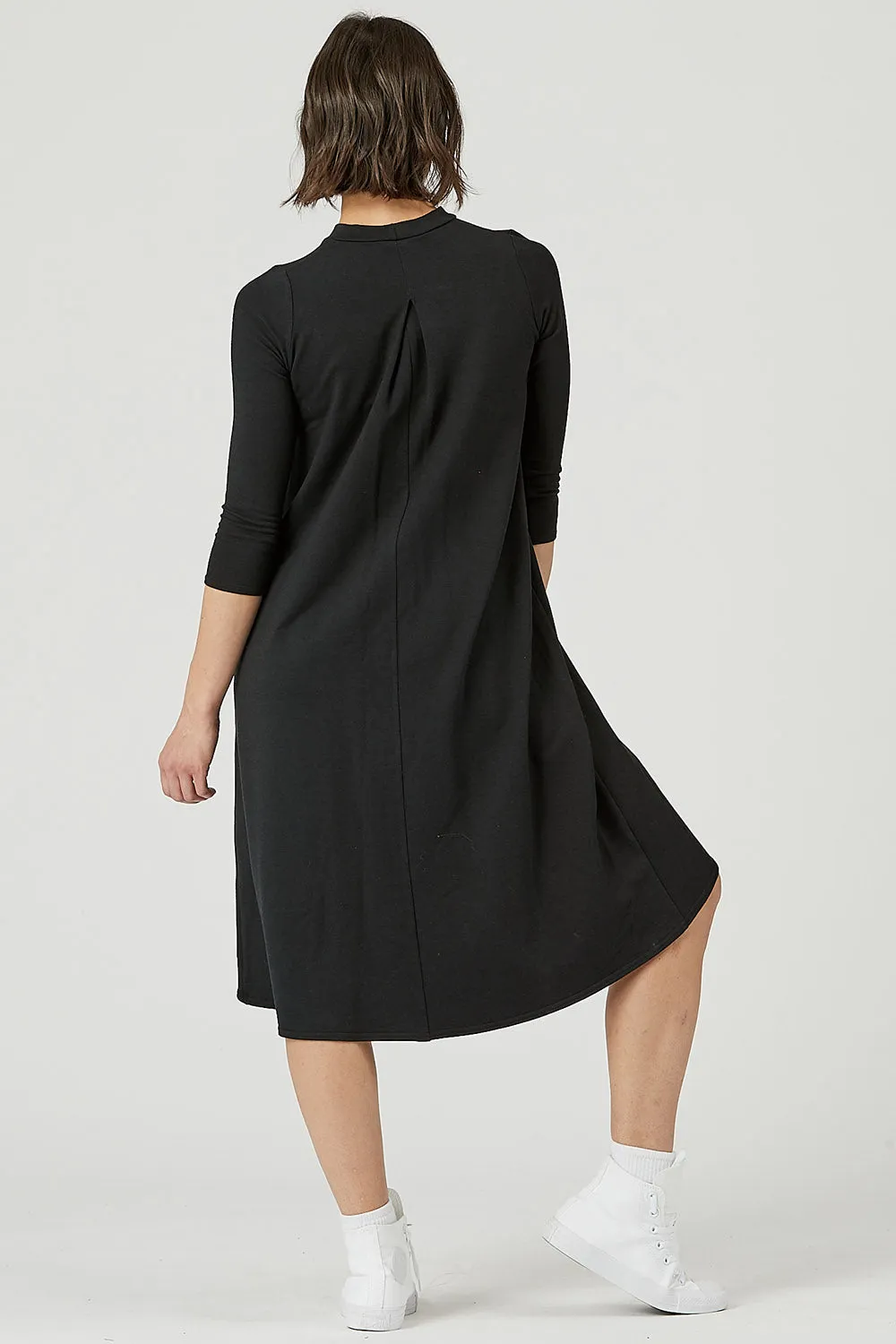 Tencel Mock Neck 3/4 Sleeve Julia Dress