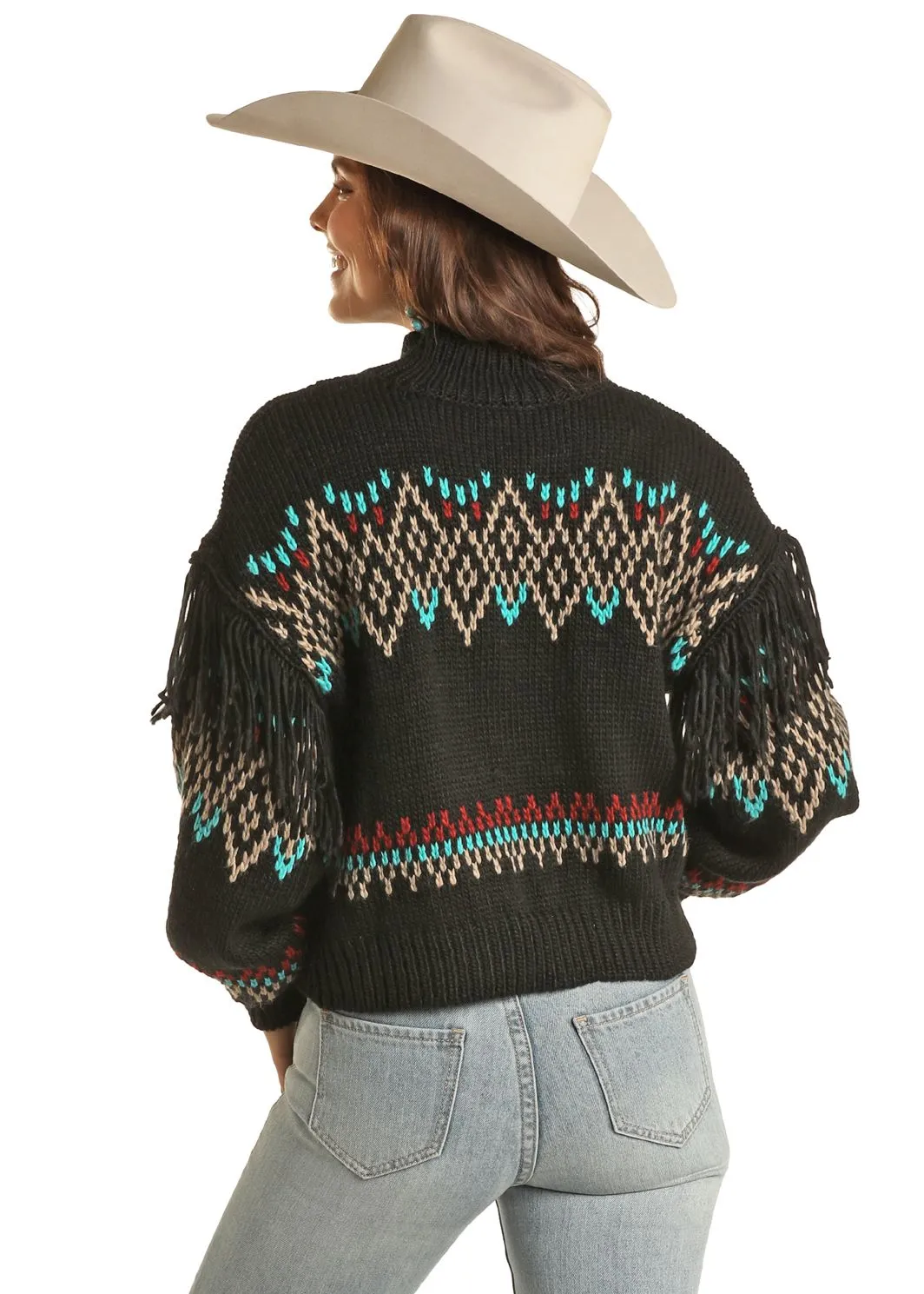 Women's Rock & Roll Mock Turtleneck Sweater
